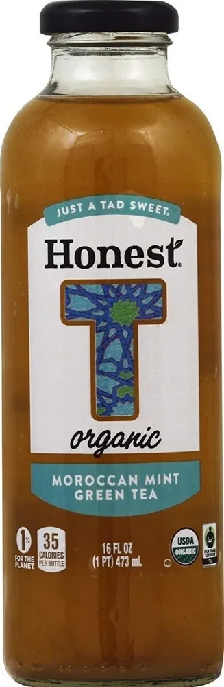 Organic iced tea moroccan mint ounce bottle