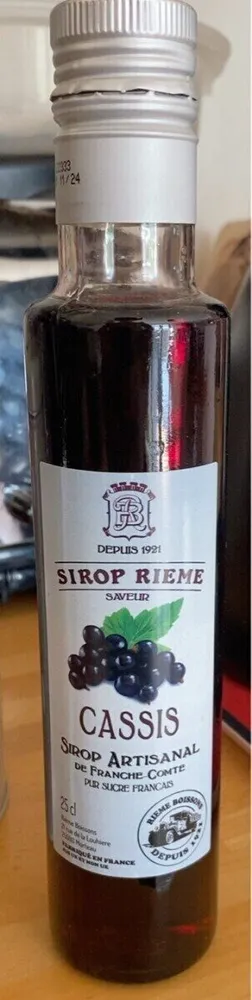 Sirop artisanal cassis