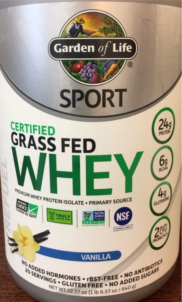 Certified Grass Fed Whey Vanilla Flavor