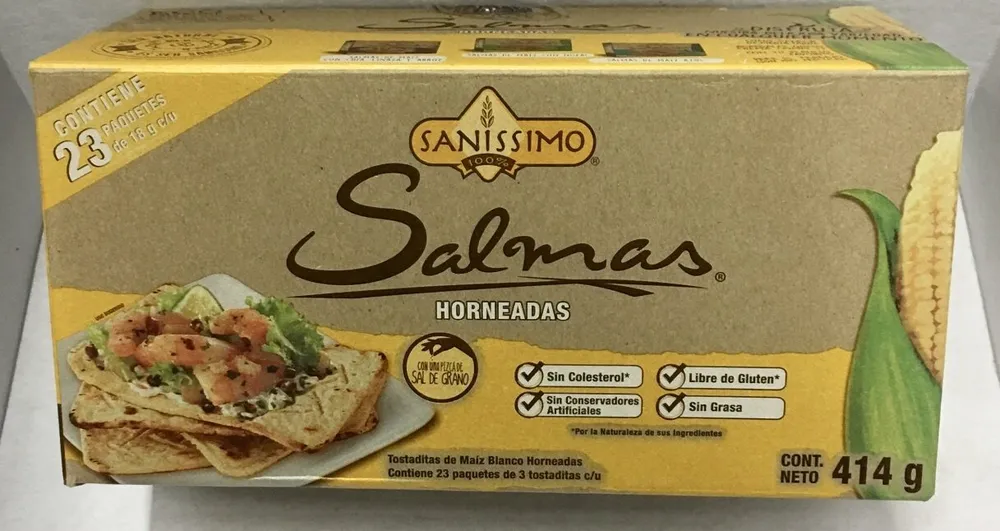 Tostaditas de maíz blanco horneadas
