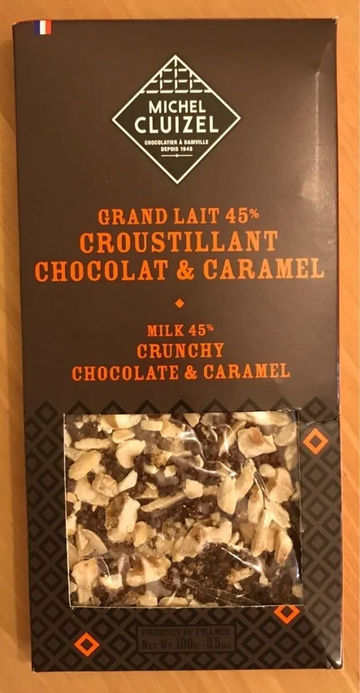 Tablette Grand Lait 45% Croustillant Chocolat Et Caramel