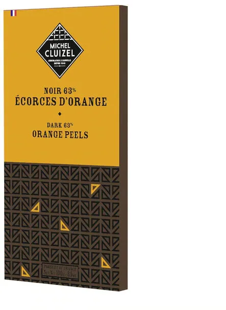 Tablette Chocolat Noir Et écorces D'oranges