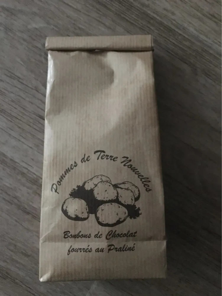 Pomme de terre bonbon chocolat fourré au praliné