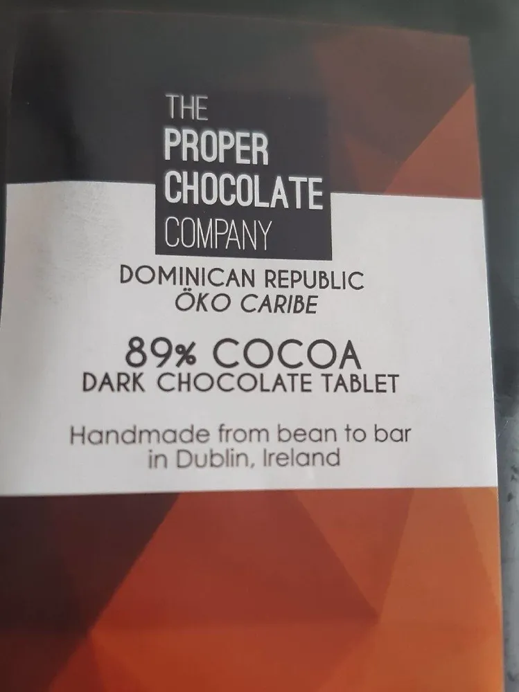 Dark chocolate tablet