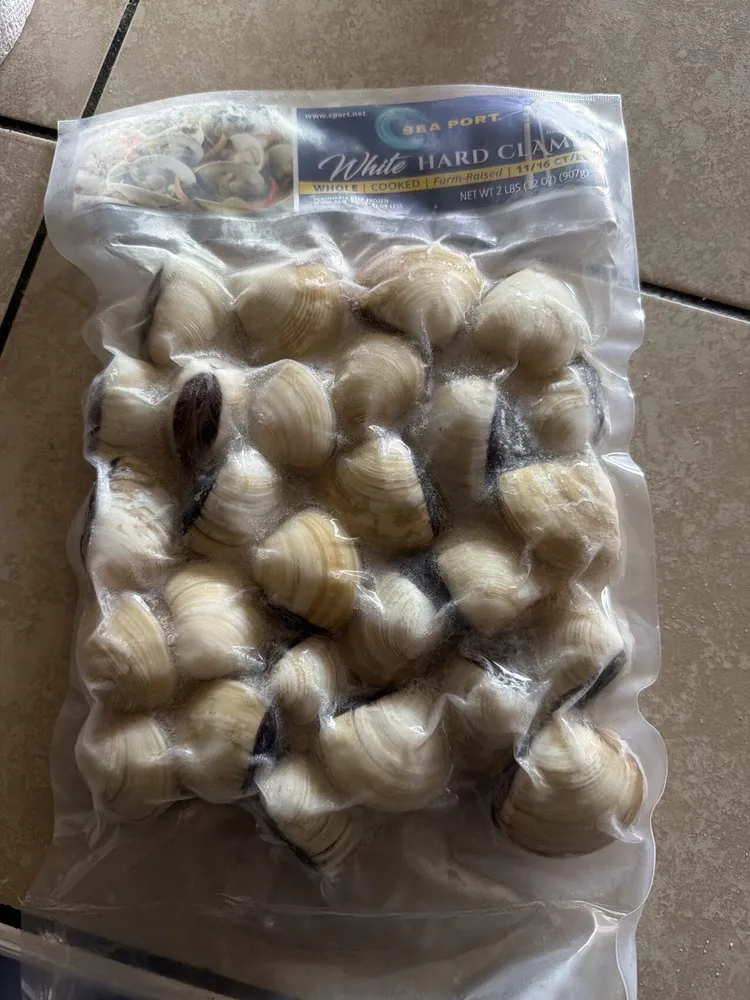 White Hard Clams In Shell