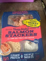 Original Salmon Stackers & Lemon Chive Spread with Rice Crackers