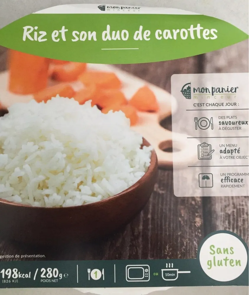 Riz et son duo de carottes