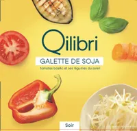 Galette de soja, tomates et basilic