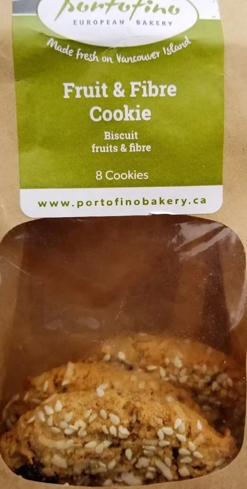 Fruit and fiber cookies