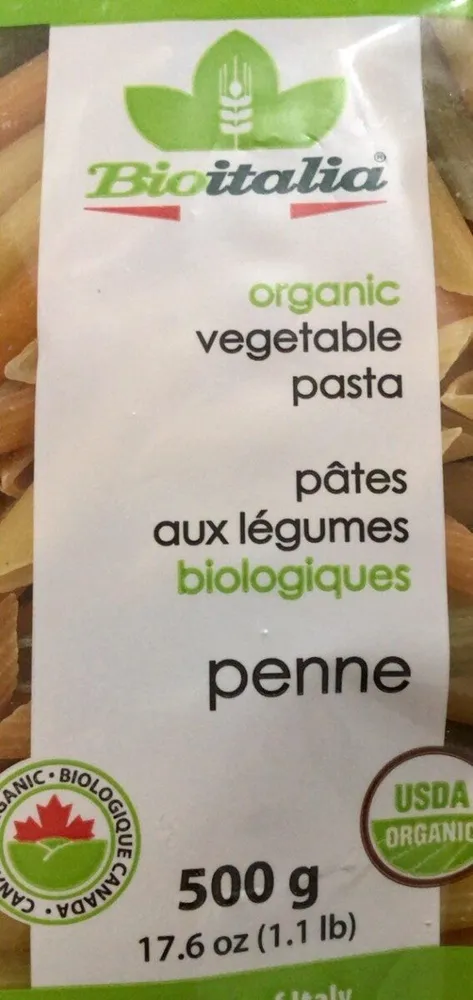 Pates aux legumes biologiques