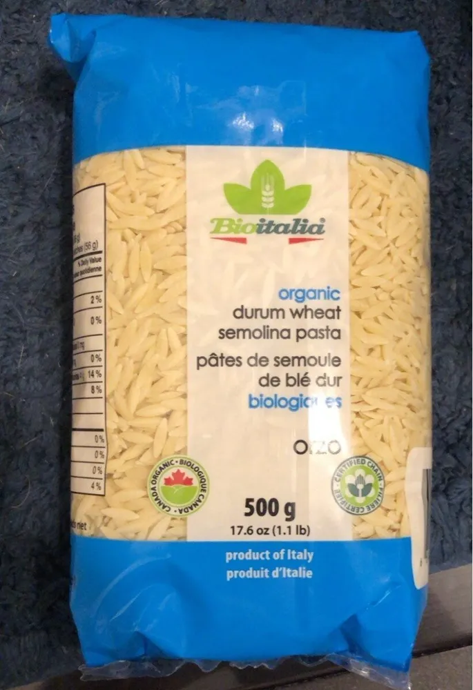 Pâtes de semoule de blé dure biologique