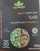 Fusilli aux petits pois biologiques