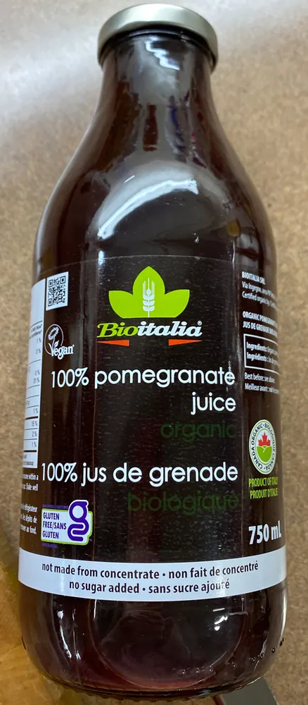 100% pomegranate juice