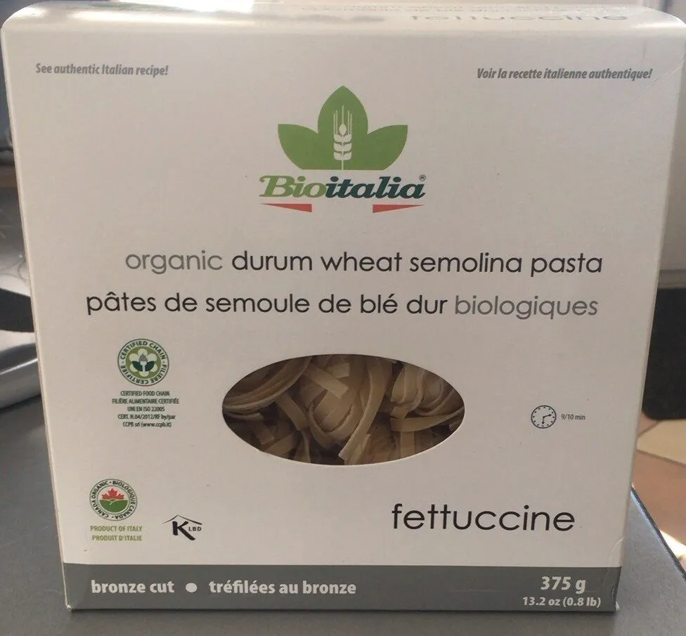 Pâte de semoule de blé dur biologique