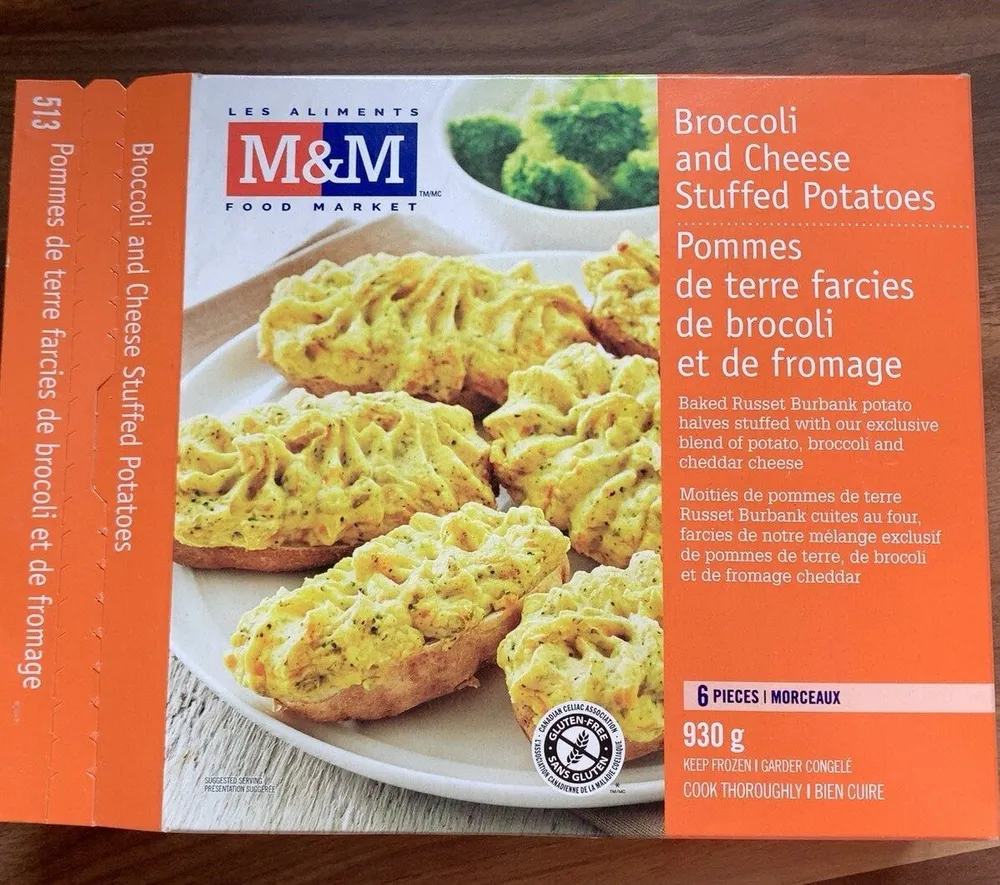 Pommes de terre farcies de brocoli et de fromage