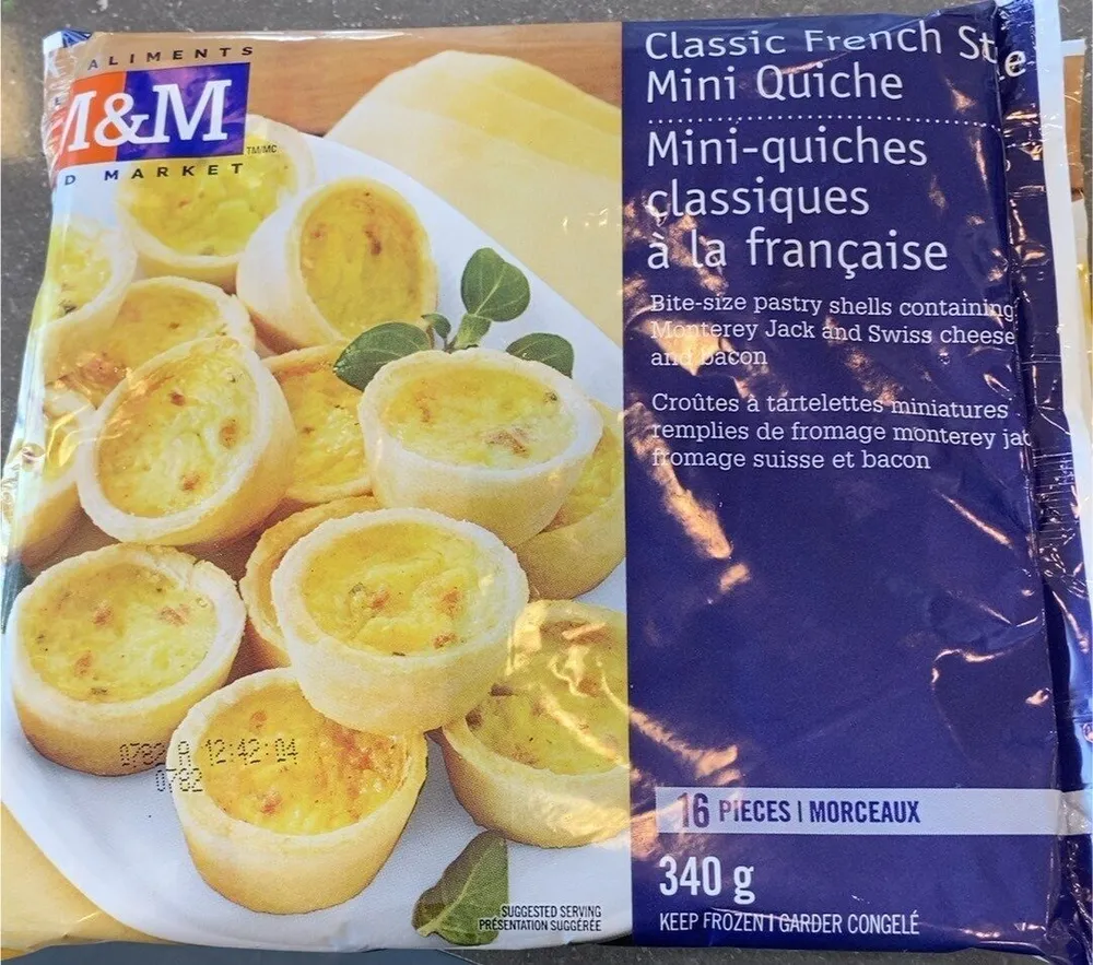 Classic french style mini quiche