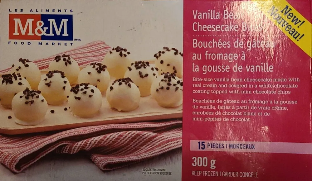 Vanilla bean cheesecake bites
