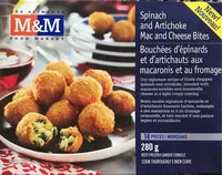 Bouchées d'épinards et d'artichauts aux macaronis et au fromage