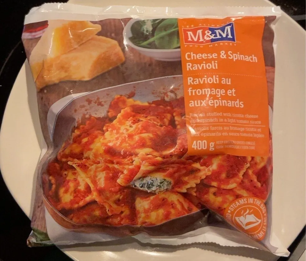 Cheese & Spinach Ravioli