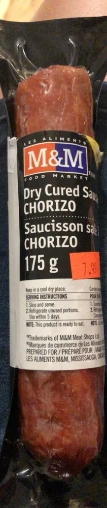 Saucisson salé à sec chorizo