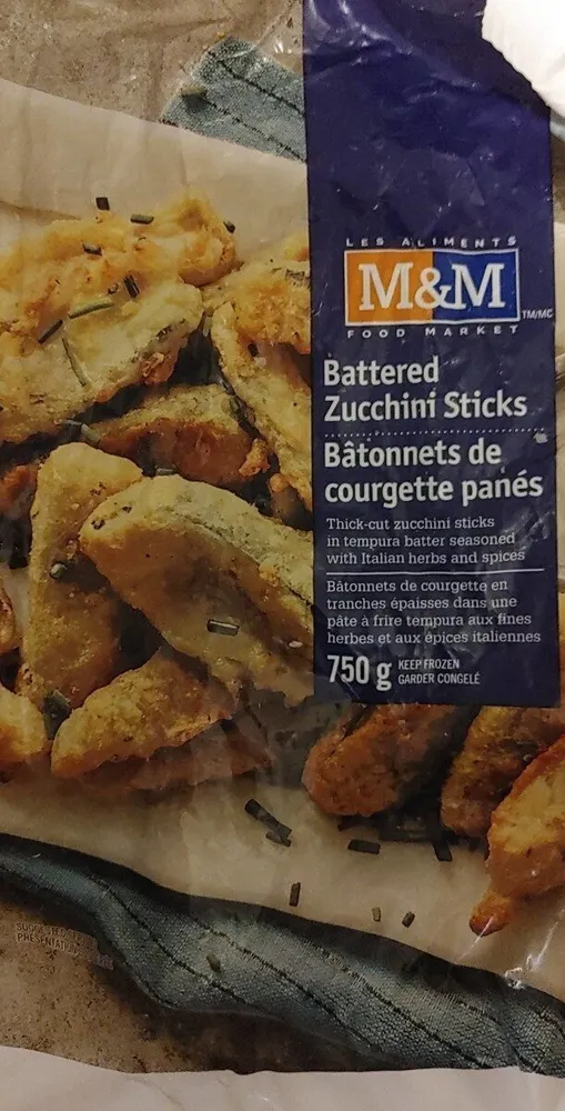 Battered zucchini sticks