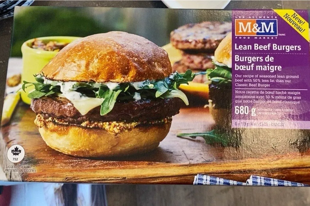 Lean beef burgers