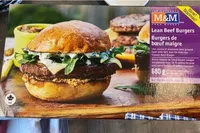 Lean beef burgers