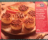 Mini apple crisp cheesecake