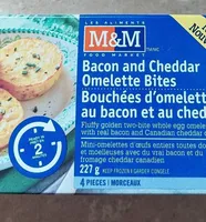 Bouchées d'omelette au bacon et cheddar