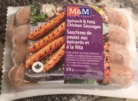 Spinach & feta chicken sausages