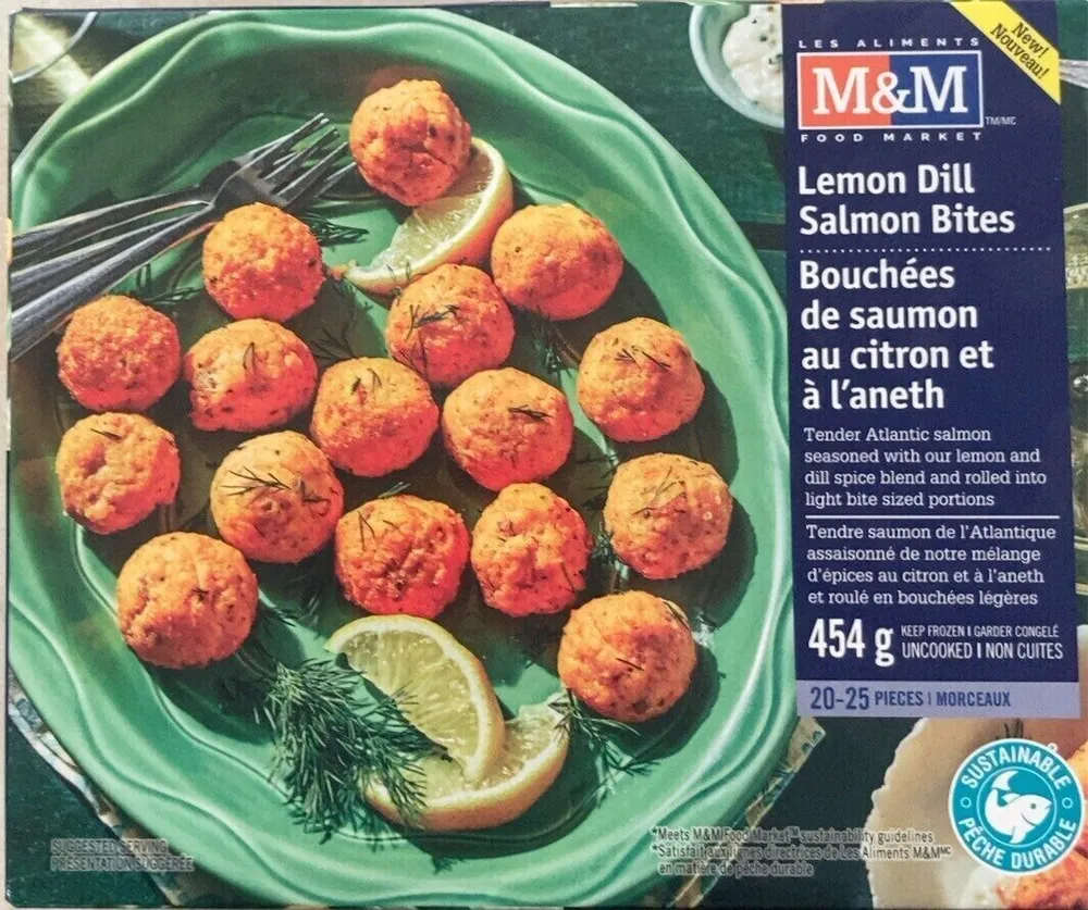 Bouchées de saumon au citron et à l’aneth