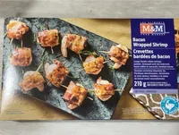 Crevettes bardees de bacon