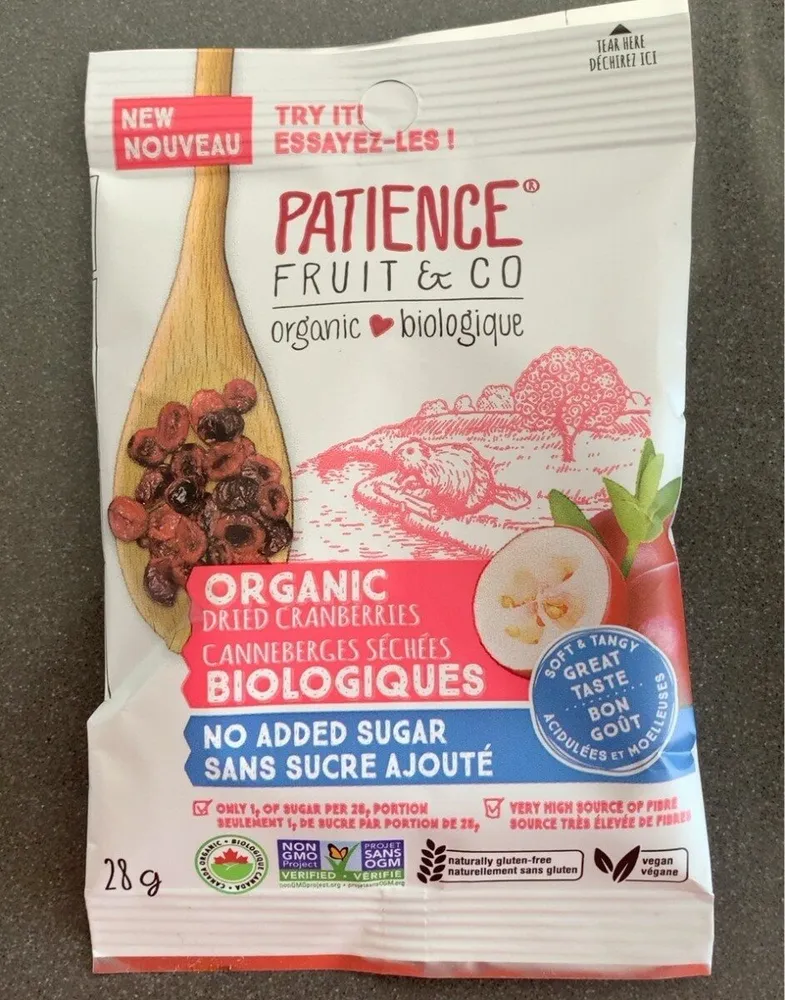 Organic Dried Cranberries No Added Sugar