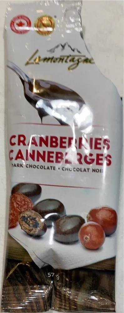 Chocolat noir canneberges