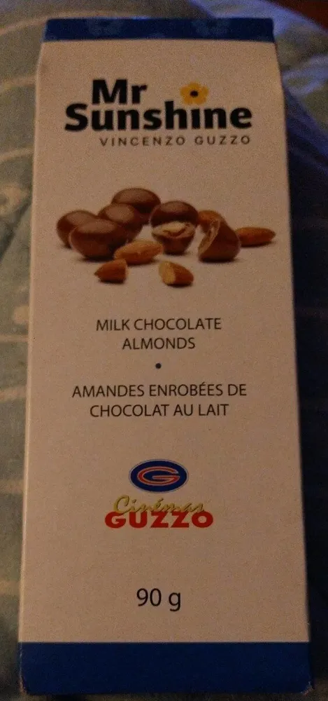 Amandes enrobées de chocolat au lait