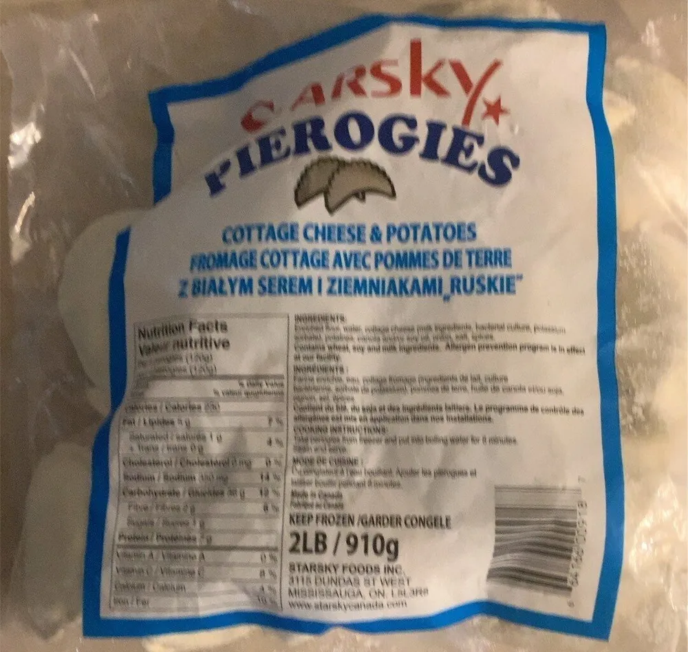 Cottage cheese and potatoes Perogies