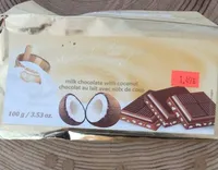 Chocolat au lait avec noix de coco