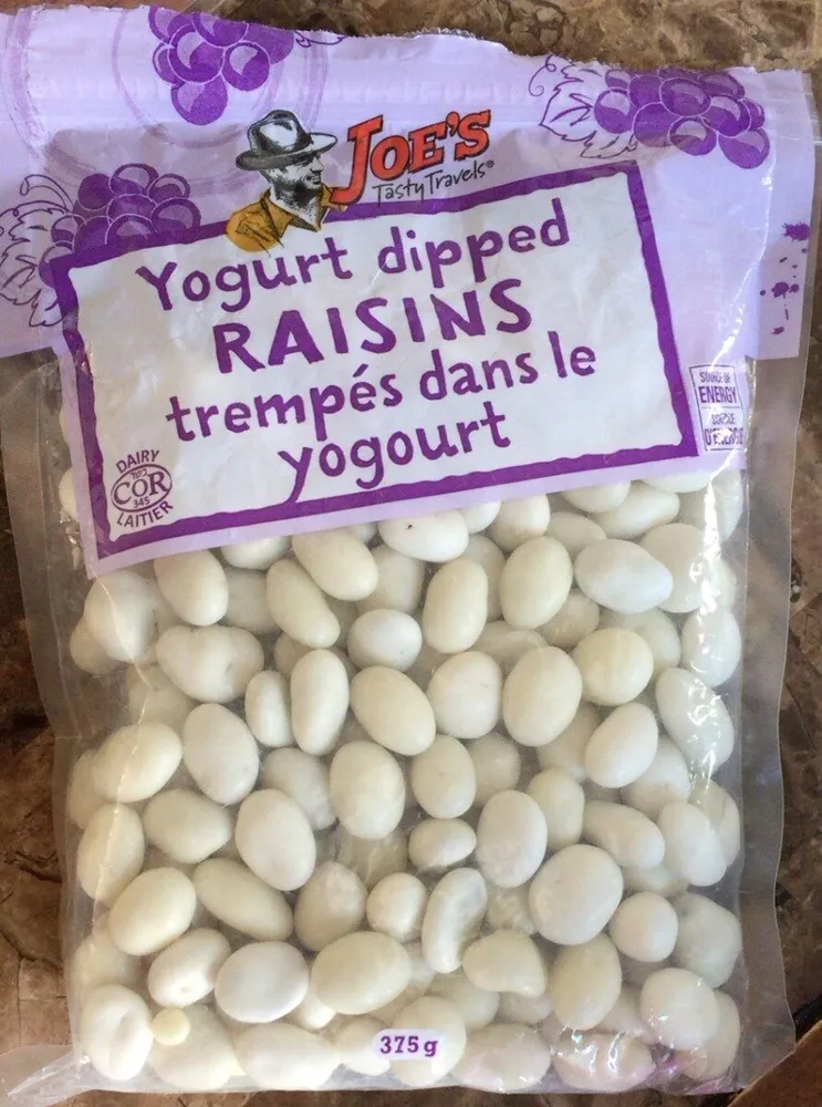 Raisins trempés dansle yogourt