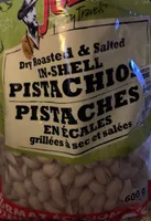 Pistaches en écales grillées à sec et salées