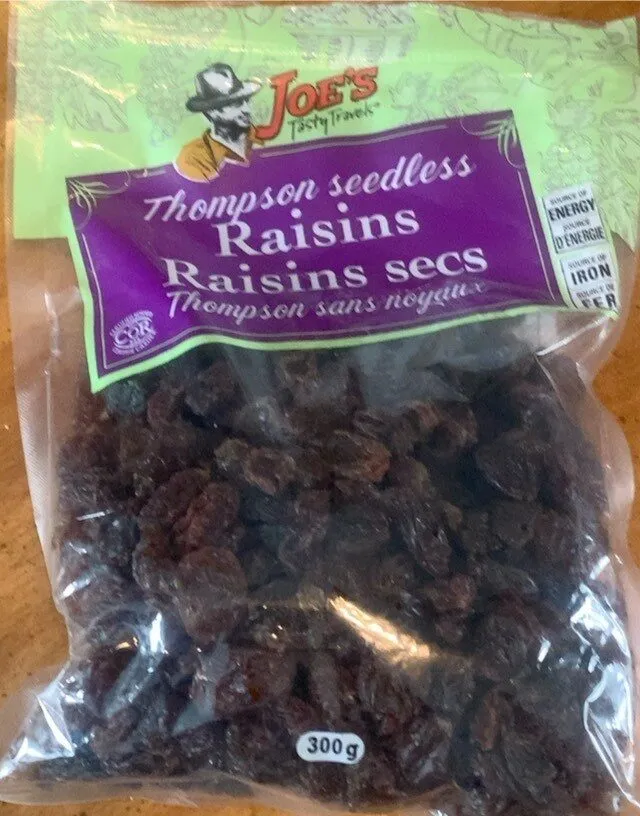 Raisins secs thompson sans noyaux