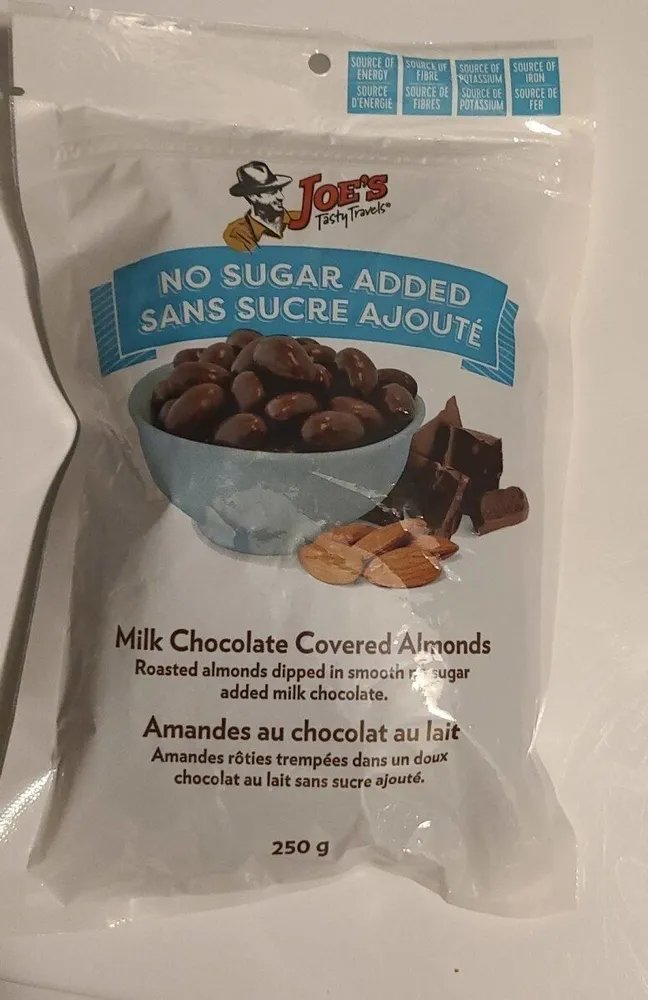 Milk chocolate covered almonds