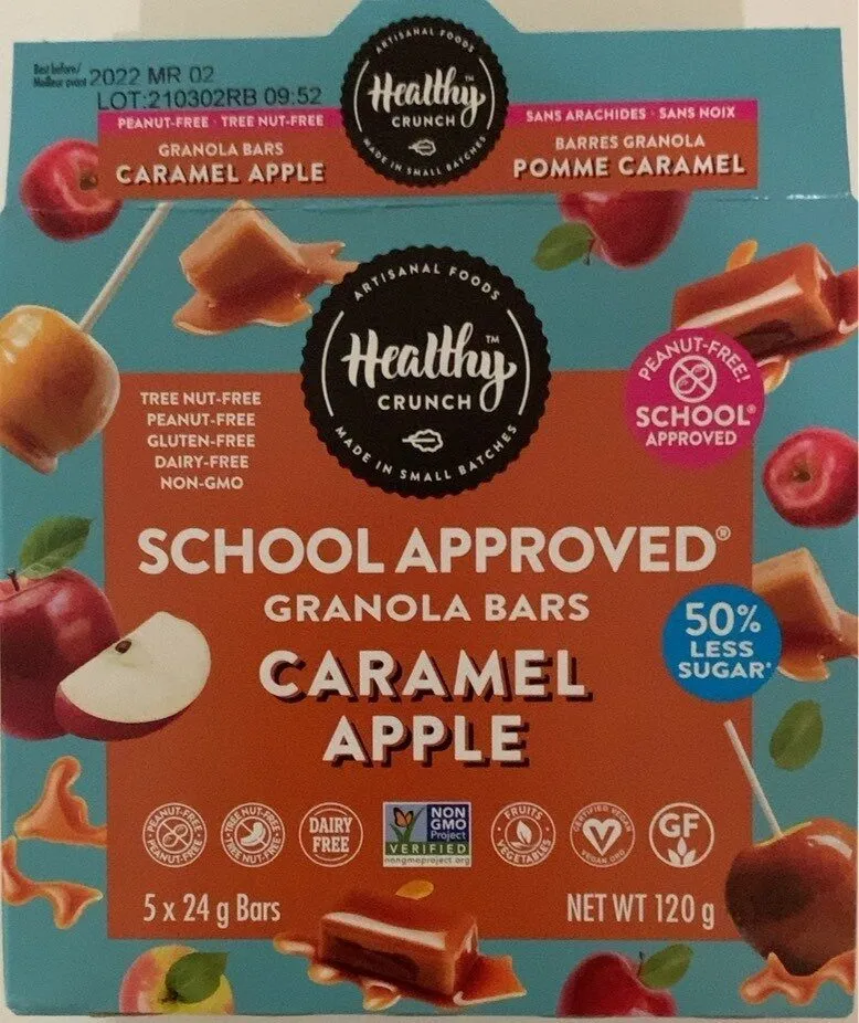 School Approved Granola Bars - Caramel Apple