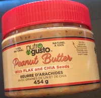 Peanut butter with flax and chia seeds