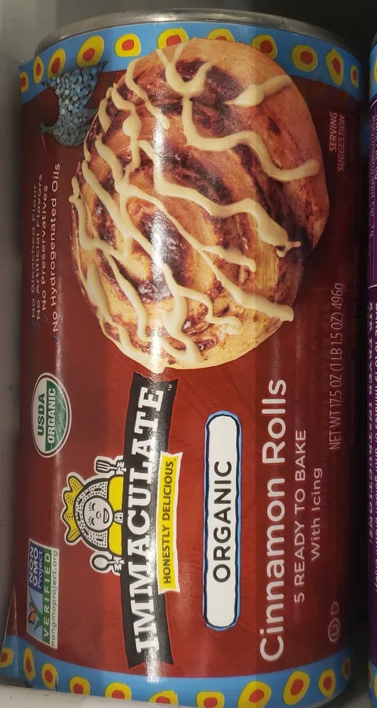 Organic Cinnamon Rolls with Icing