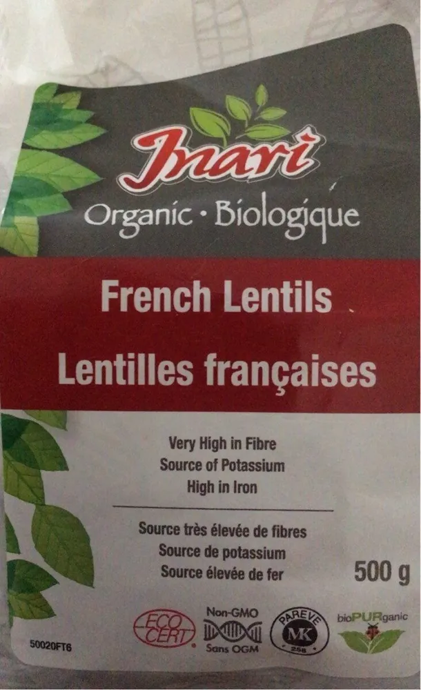 French lentils/ lentilles françaises