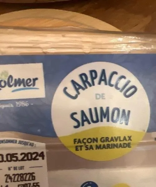 Carpaccio, saumon, gravlax