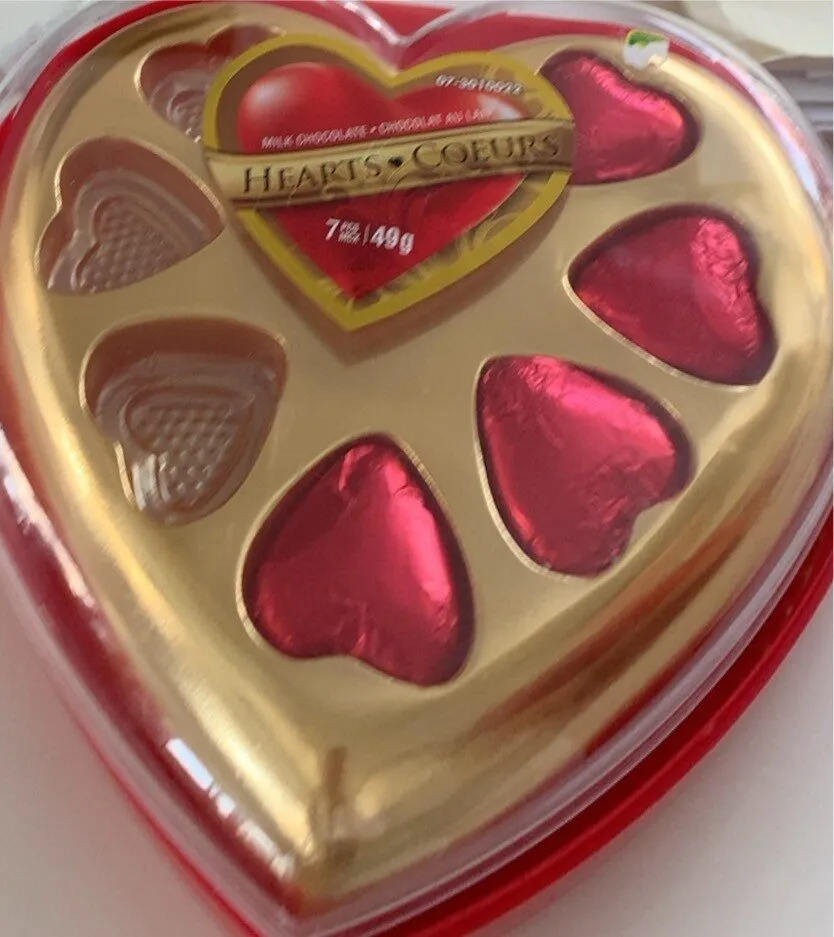 Chocolat en coeurs