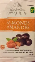 Amandes enrobées de chocolat au lait