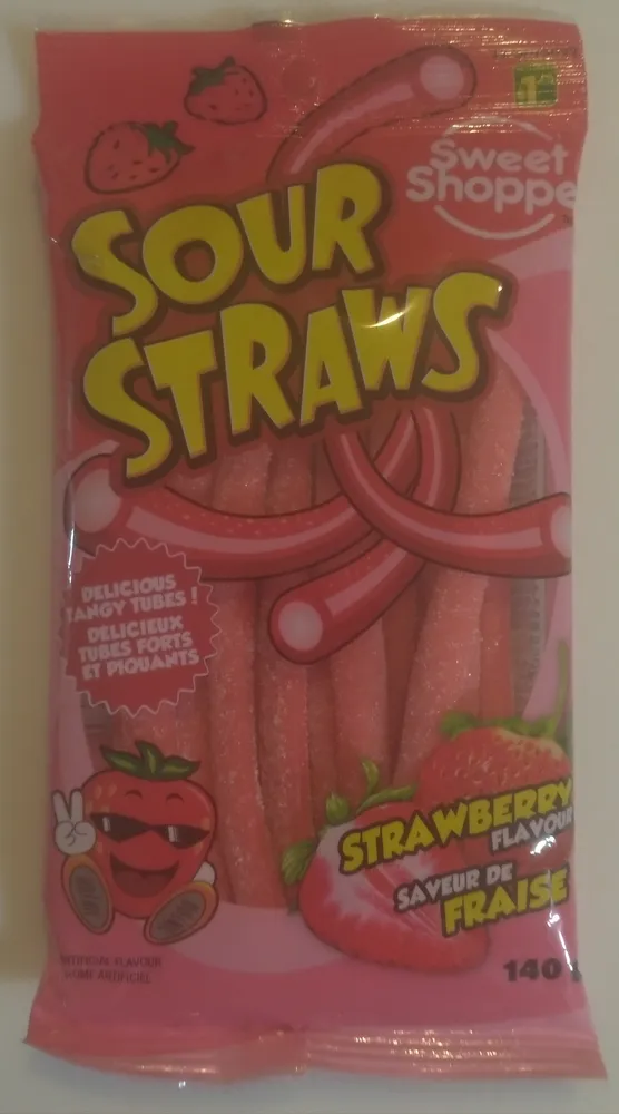 Sour Straws Strawberry Flavour