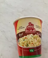Instant ramen noodles (beef flavour)